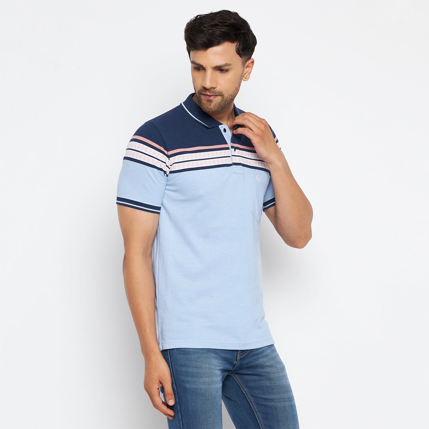 Duke Stardust Men Polo Neck Half Sleeve Cotton T-shirt (LF7074)