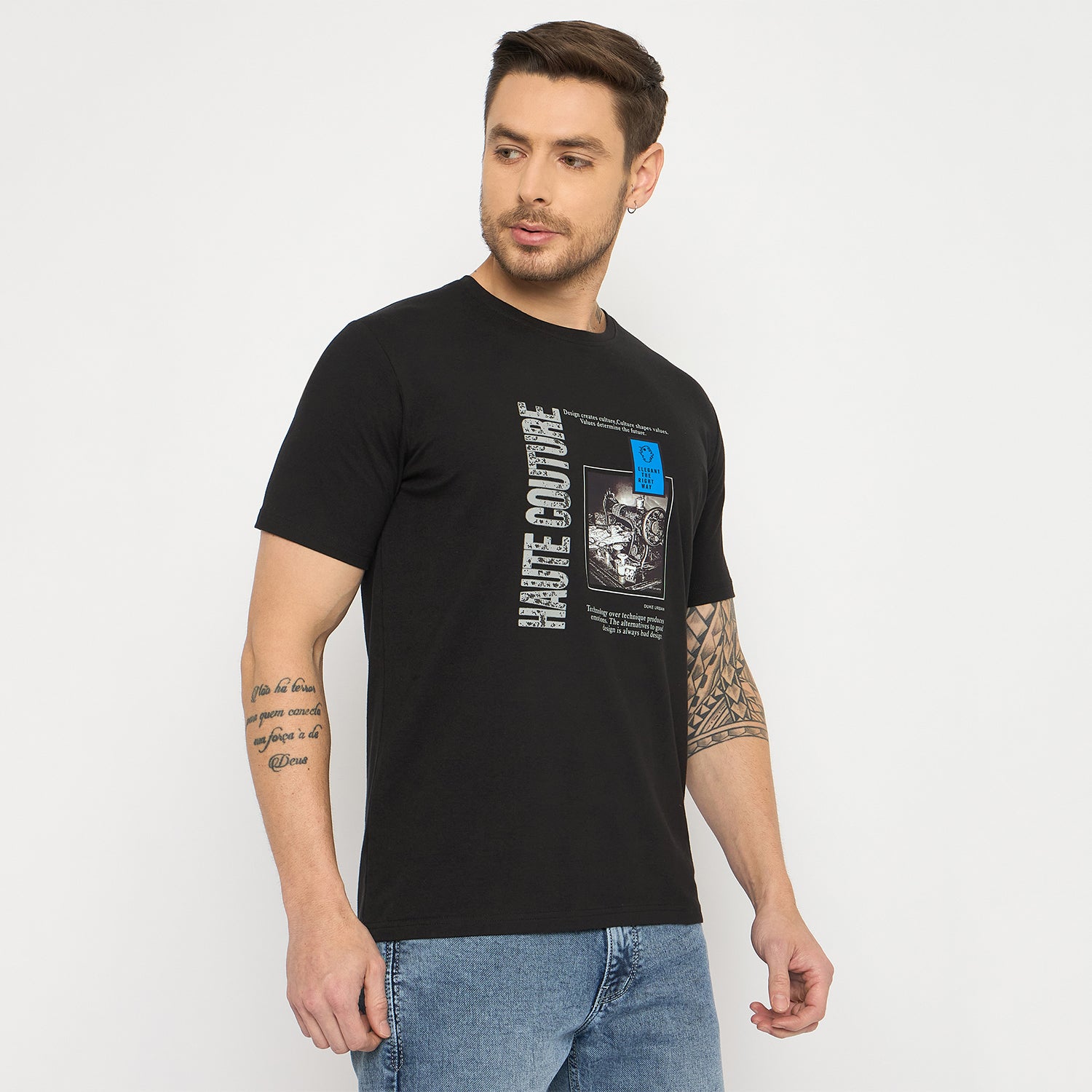 Duke Urban Men Half Sleeve Cotton Tshirt (LF7440)