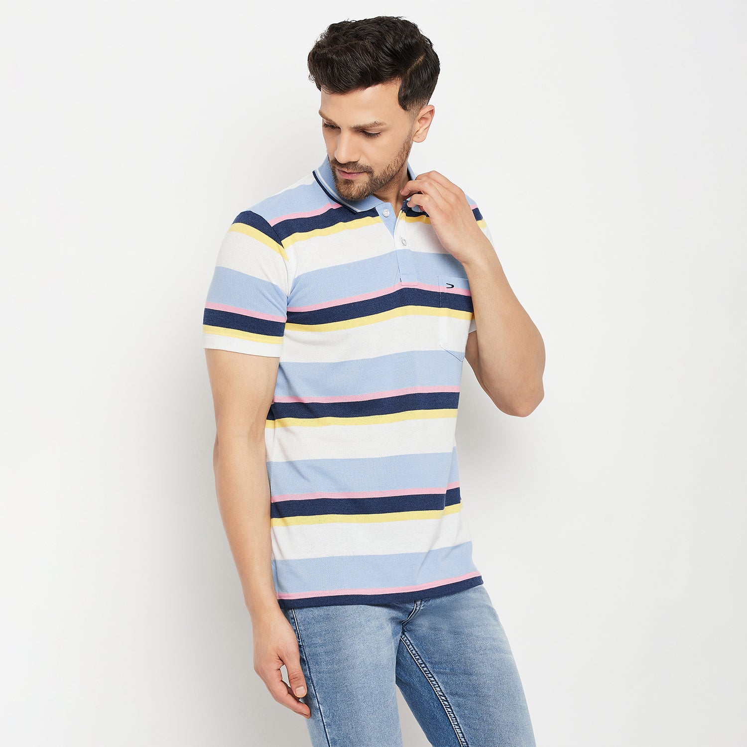 Duke Stardust Men Half Sleeve Polo Neck Cotton T-shirt (1069)
