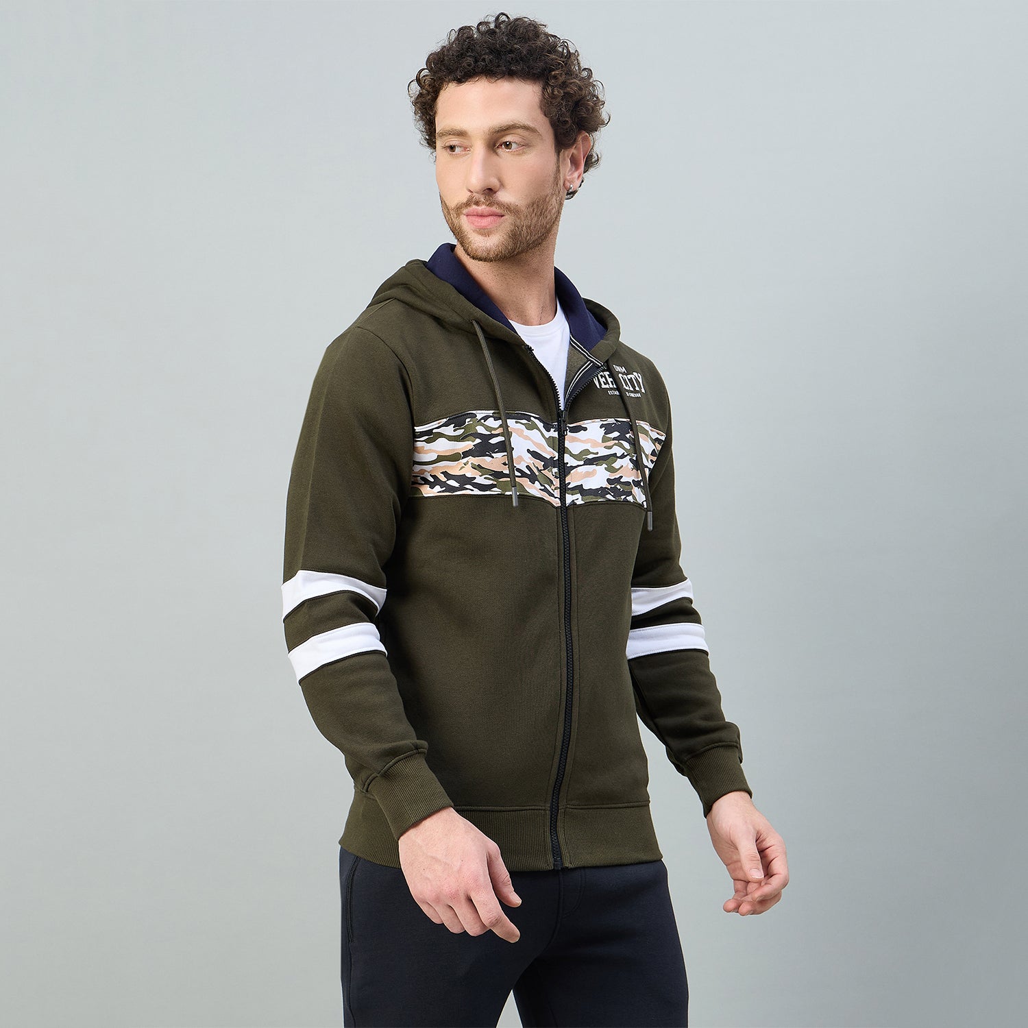 Duke Urban Men Full Zip Regular Sweathirt (LF6447)