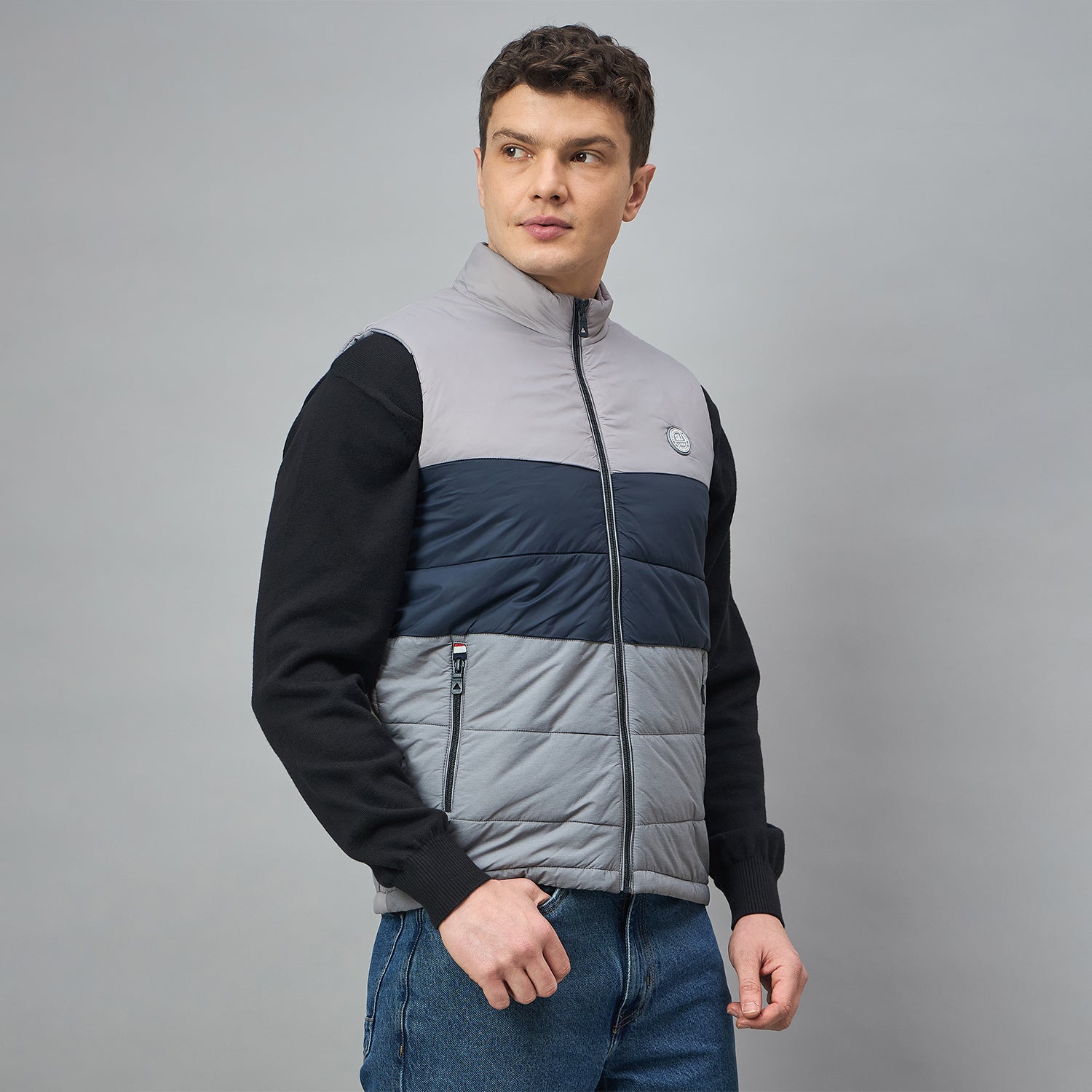 Duke Urban Men Sleeveless High Neck Bomber Jacket (SDZ2252)
