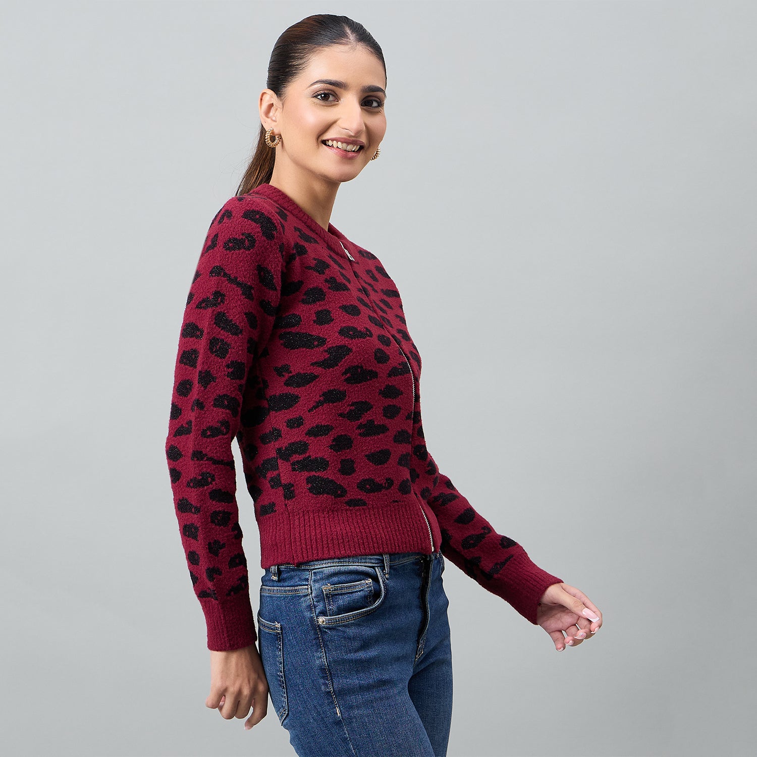 Duke Urban Women Full Sleeve Front Open Regular Cardigan (SDS1237N)
