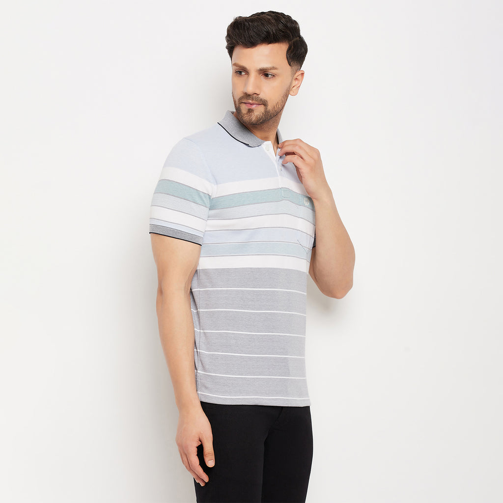 Duke Stardust Men Half Sleeve Polo Neck Cotton T-shirt (LF7017)