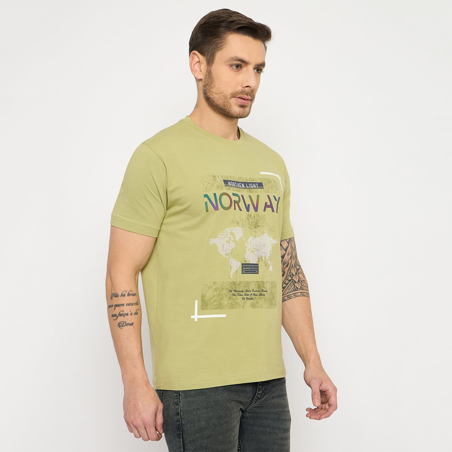 Duke Urban Men Half Sleeve Cotton Tshirt (LF7436)