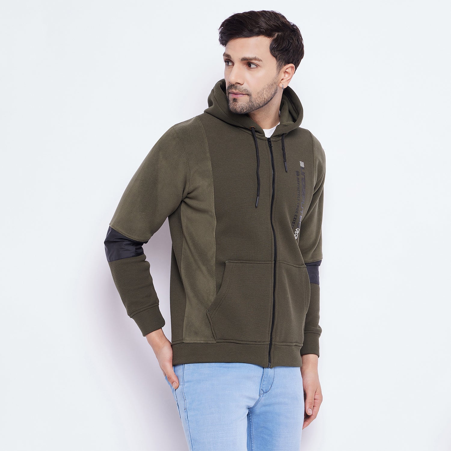 Duke Urban Men Zipper Hooded Sweatshirt (LF6320S)