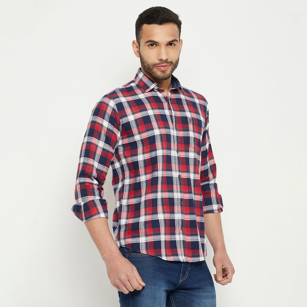 Duke Men Stardust Cotton Full Sleeve Shirt (SDO5CKTB)
