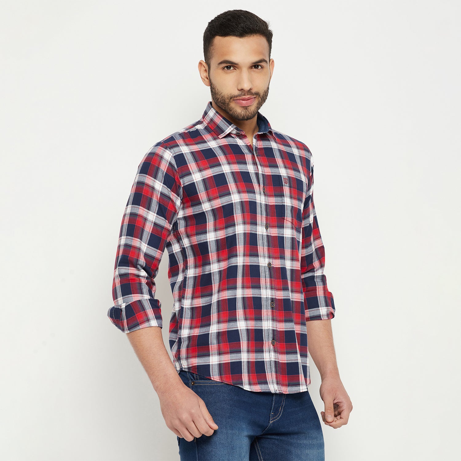 Duke Men Stardust Cotton Full Sleeve Shirt (SDO5CKTB)
