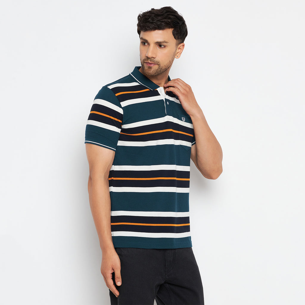 Duke Stardust Men Polo Neck Half Sleeve Cotton T-shirt (LF7046)