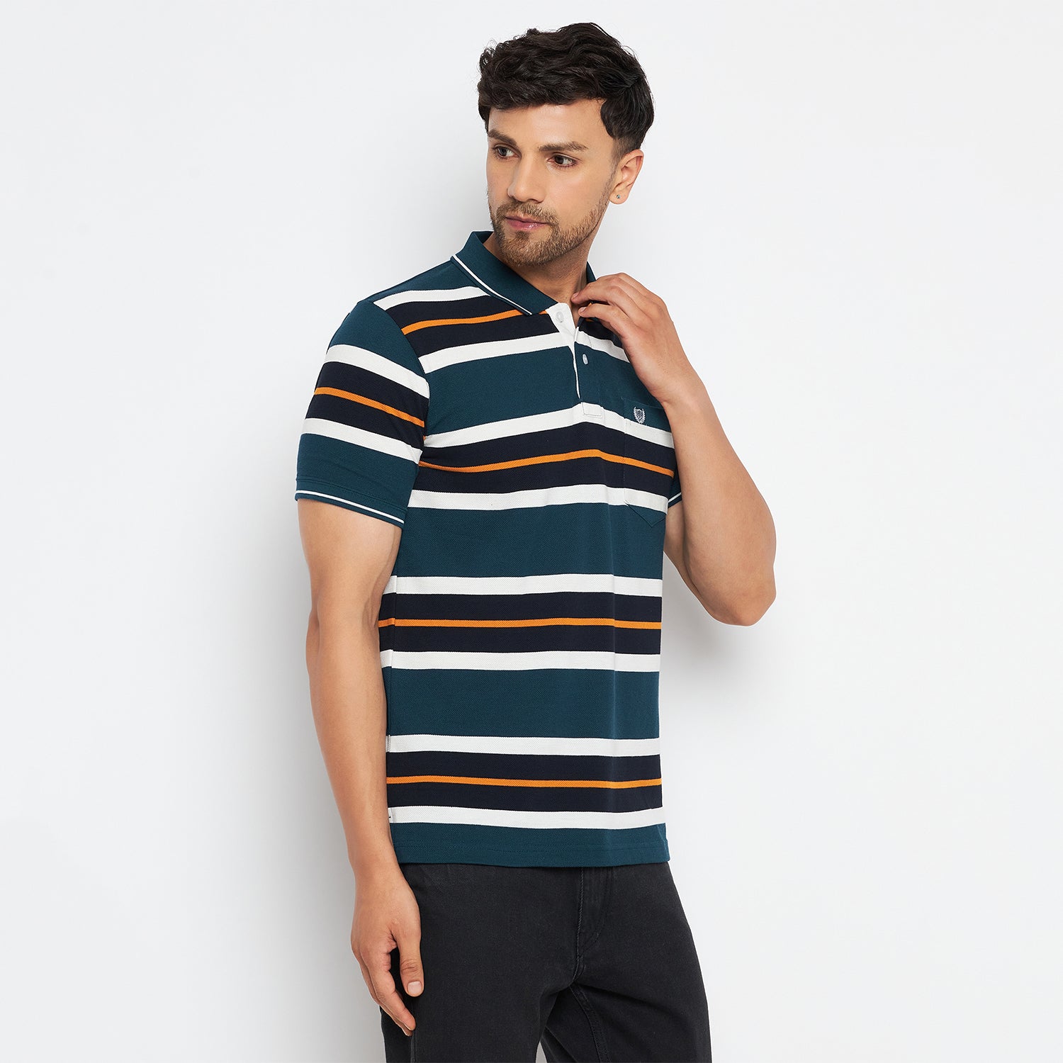 Duke Stardust Men Polo Neck Half Sleeve Cotton T-shirt (LF7046)