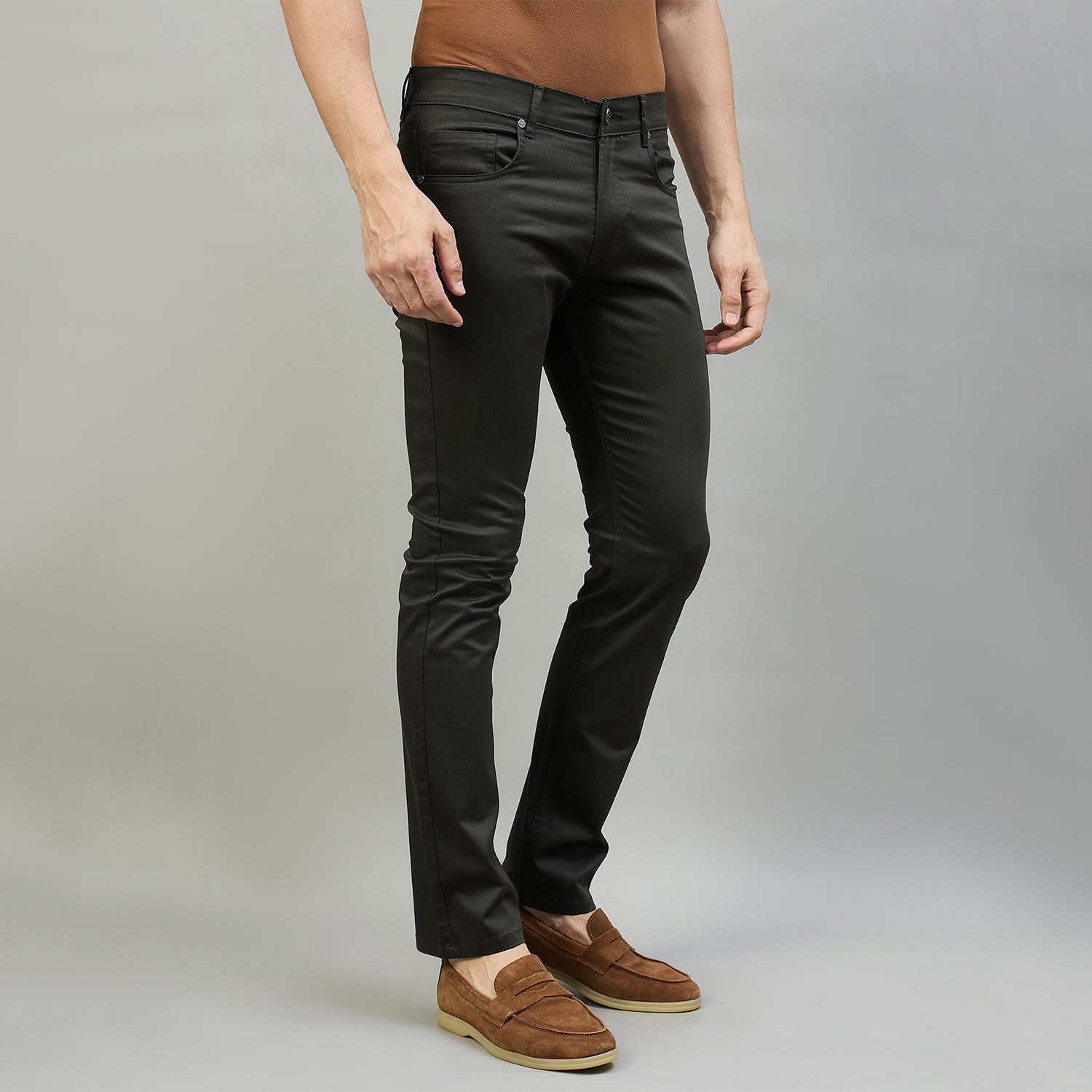 Duke Men Non-Denim Solid Casual Trouser (SDT4666R)