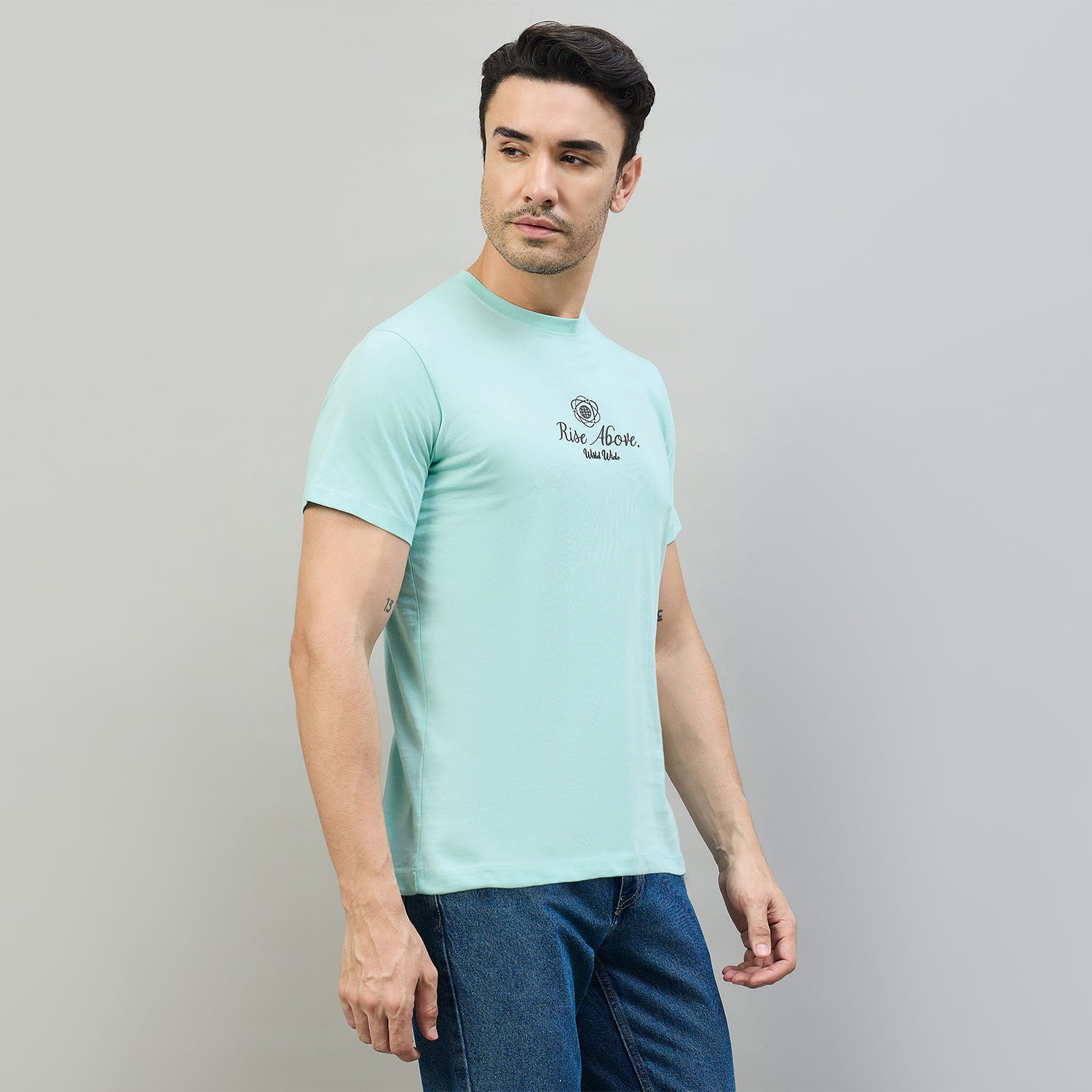 Duke Urban Men Half Sleeve Cotton Smart Fit Casual T-shirt (LF7861)