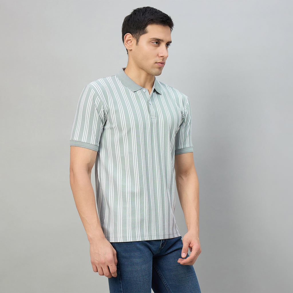 Duke Men Half Sleeve Cotton Regualr Fit Casual T-shirt (LF7918)
