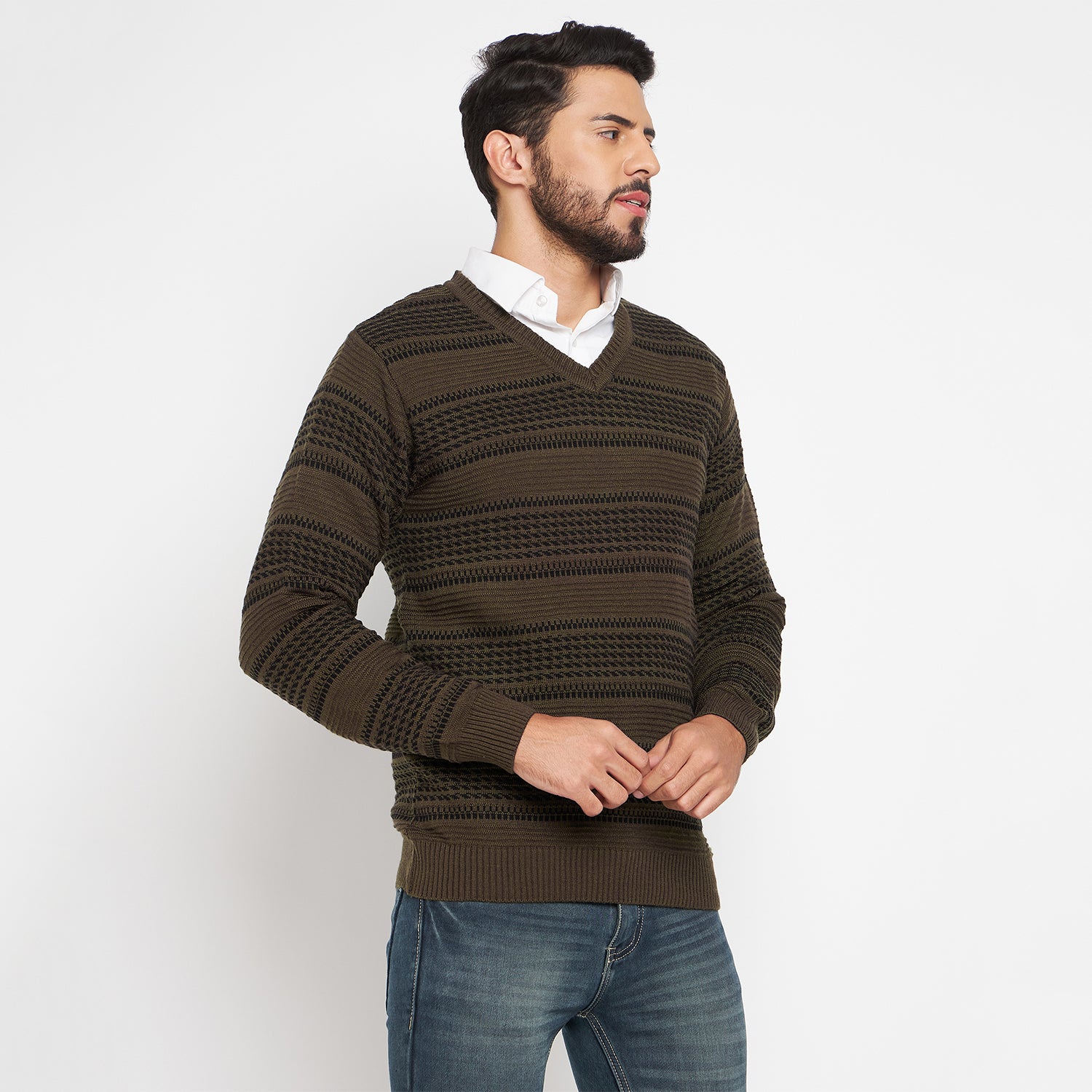 Duke Urban Men Full Sleeve V Neck Sweater (SDS2045)