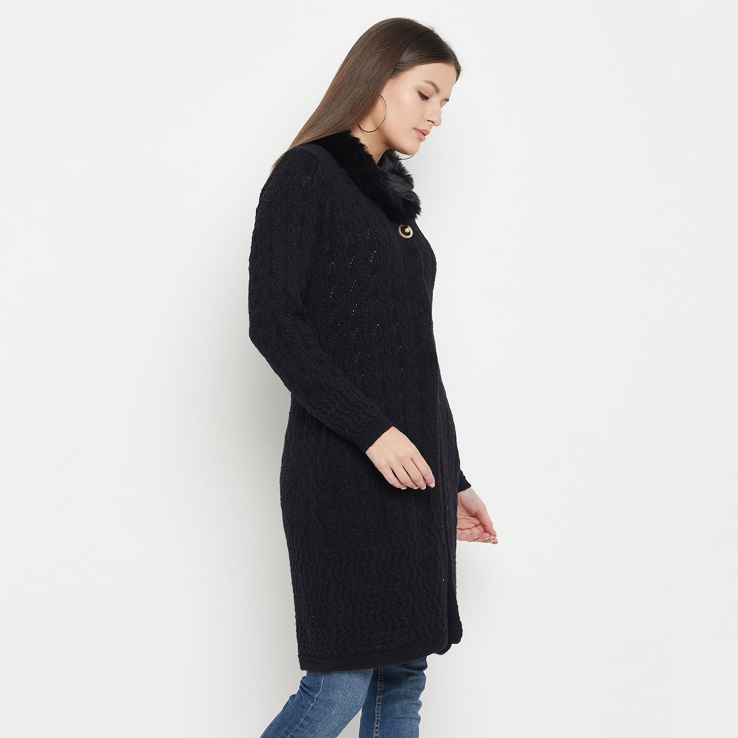 Duke Urban Women Full Sleeve Long Cardigan (SDS1201)