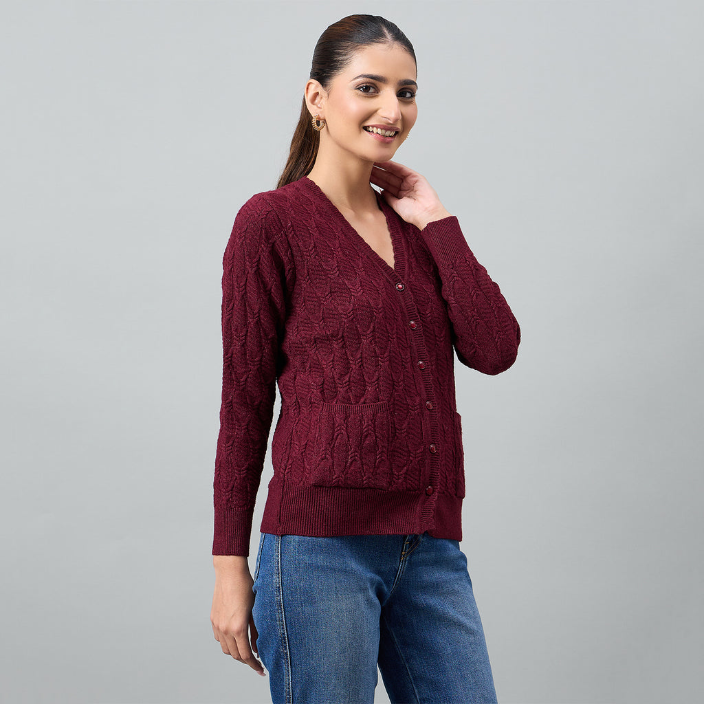 Duke Urban Women Full Sleeve Front Open Regular Cardigan (SDS1291)