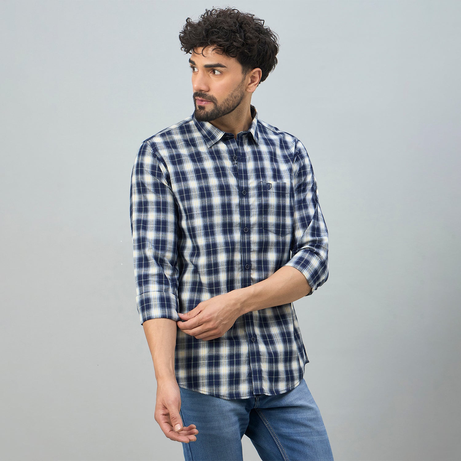 Duke Urban Men Shortstyle Checkered Shirt (SDO7CKBU)