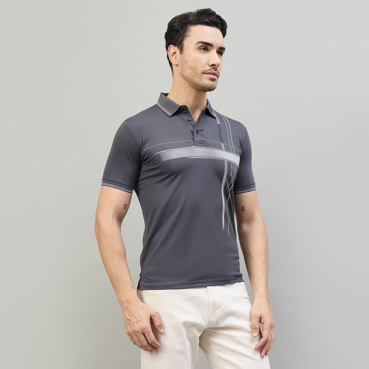 Duke Urban Men Half Sleeve Cotton Smart Fit Casual T-shirt (LF7932)