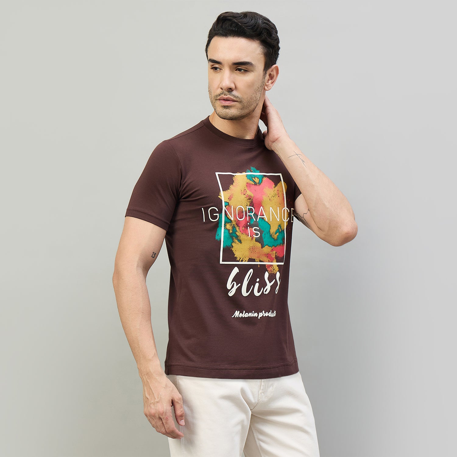 Duke Urban Men Half Sleeve Cotton Smart Fit Casual T-shirt (LF7862)