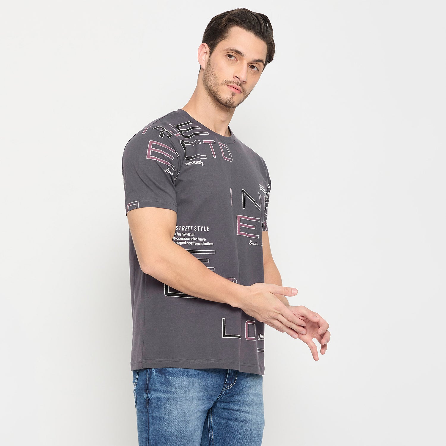 Duke Urban Men Half Sleeve Cotton T-shirt (LF7248)