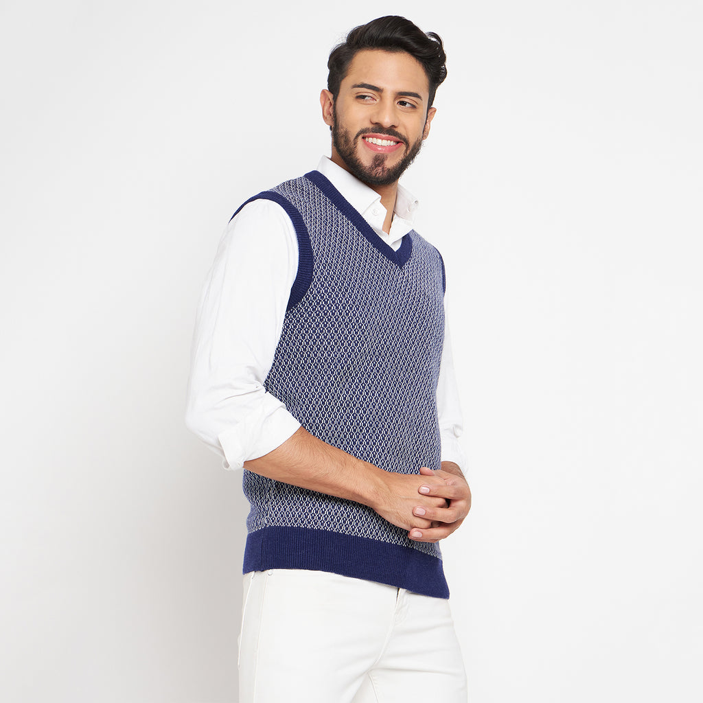 Mens sleeveless v best sale neck sweaters