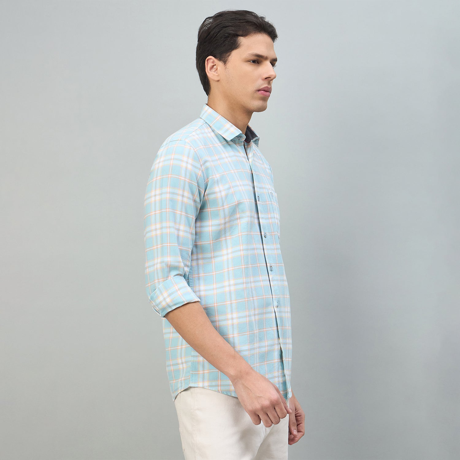 Duke Urban Men Checkered Pure Cotton Slim Fit Casual Full Sleeve Shirt (SDO8CKBM)