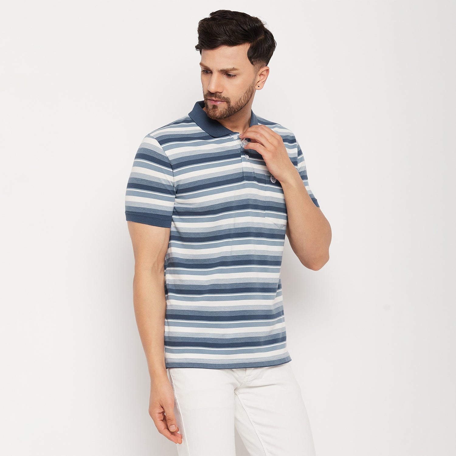 Duke Stardust Men Half Sleeve Polo Neck Cotton T-shirt (LF5846)