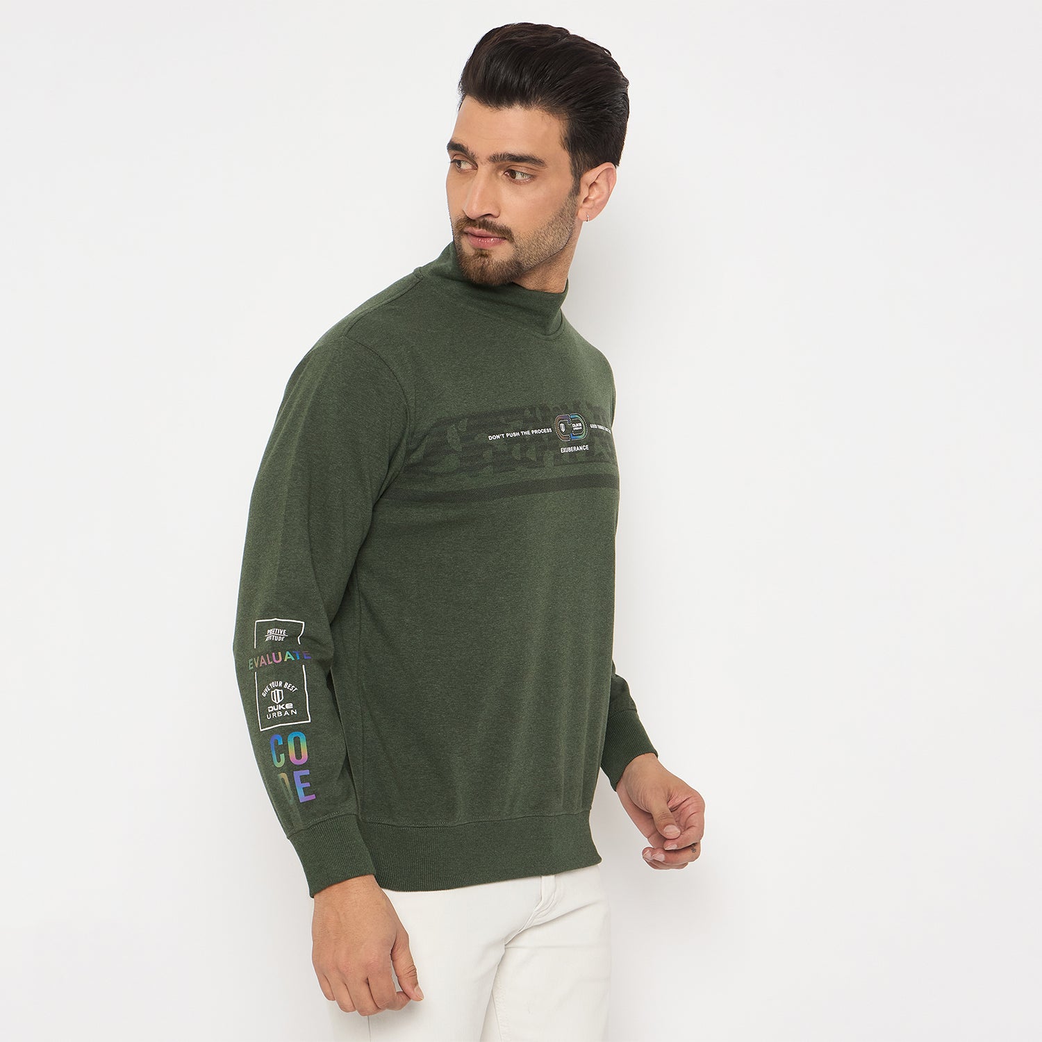 Duke Urban Men Full Sleeve Turtle Neck Sweatshirt (LF6393)