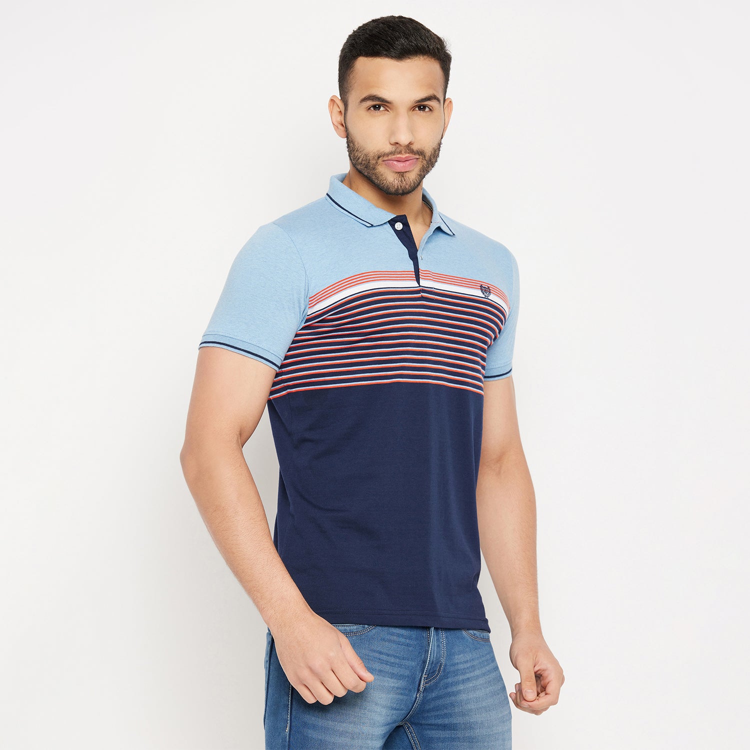 Duke Stardust Men Half Sleeve Polo Neck Cotton T-shirt (LF5726)