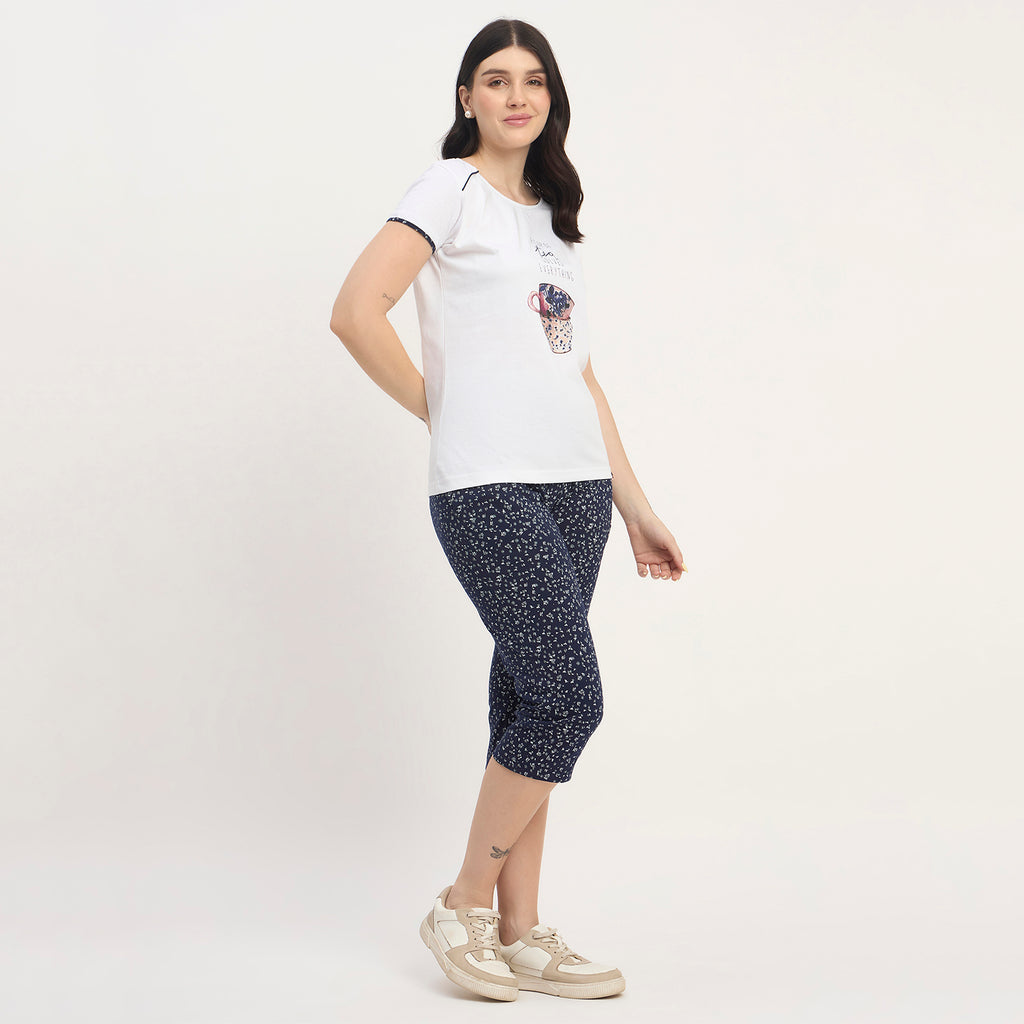 Duke Urban Women Printed Top & Capri Set (LFX855)