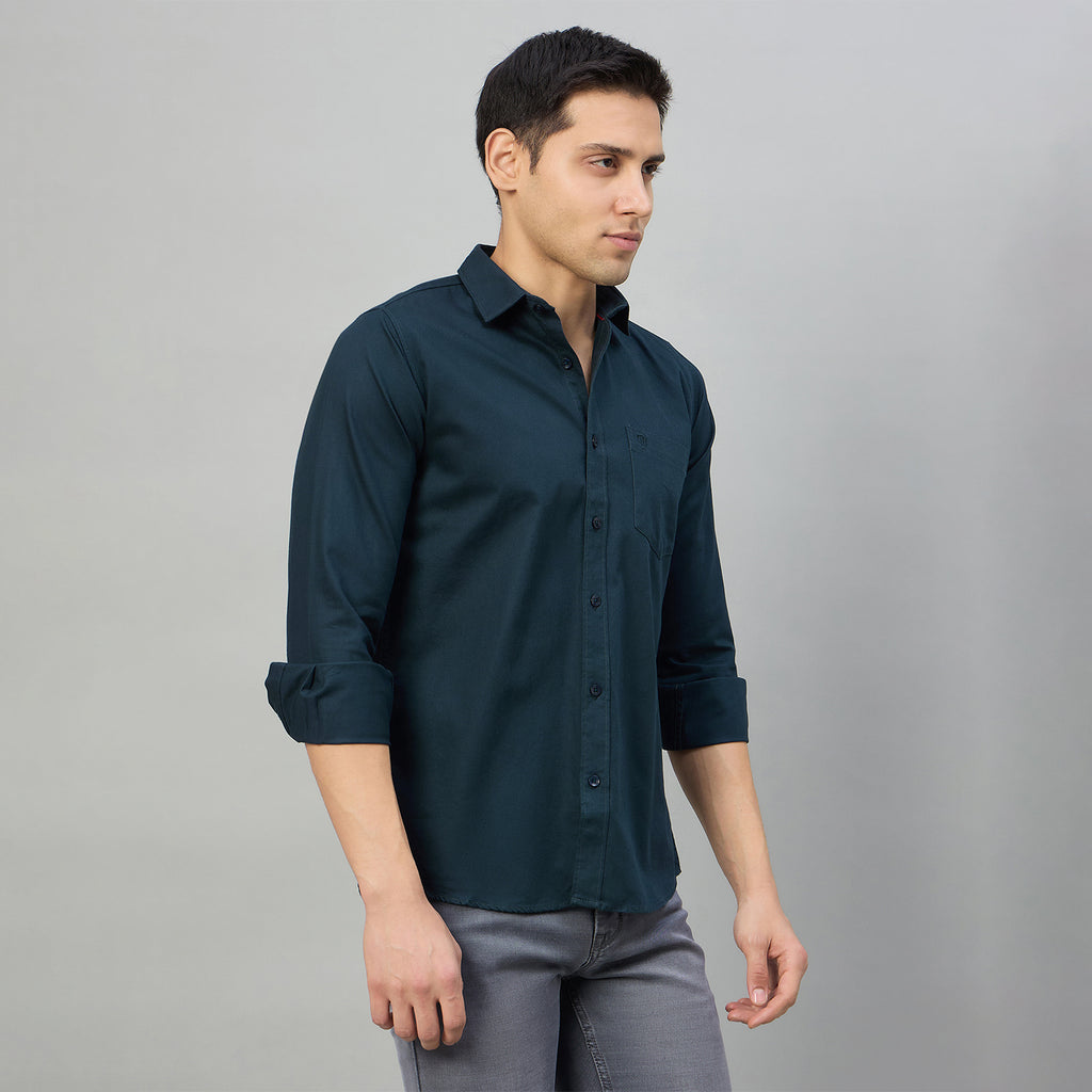 Duke Men Slim Fit Full Sleeve Short Style Cotton Shirt (SDO8PLTC)