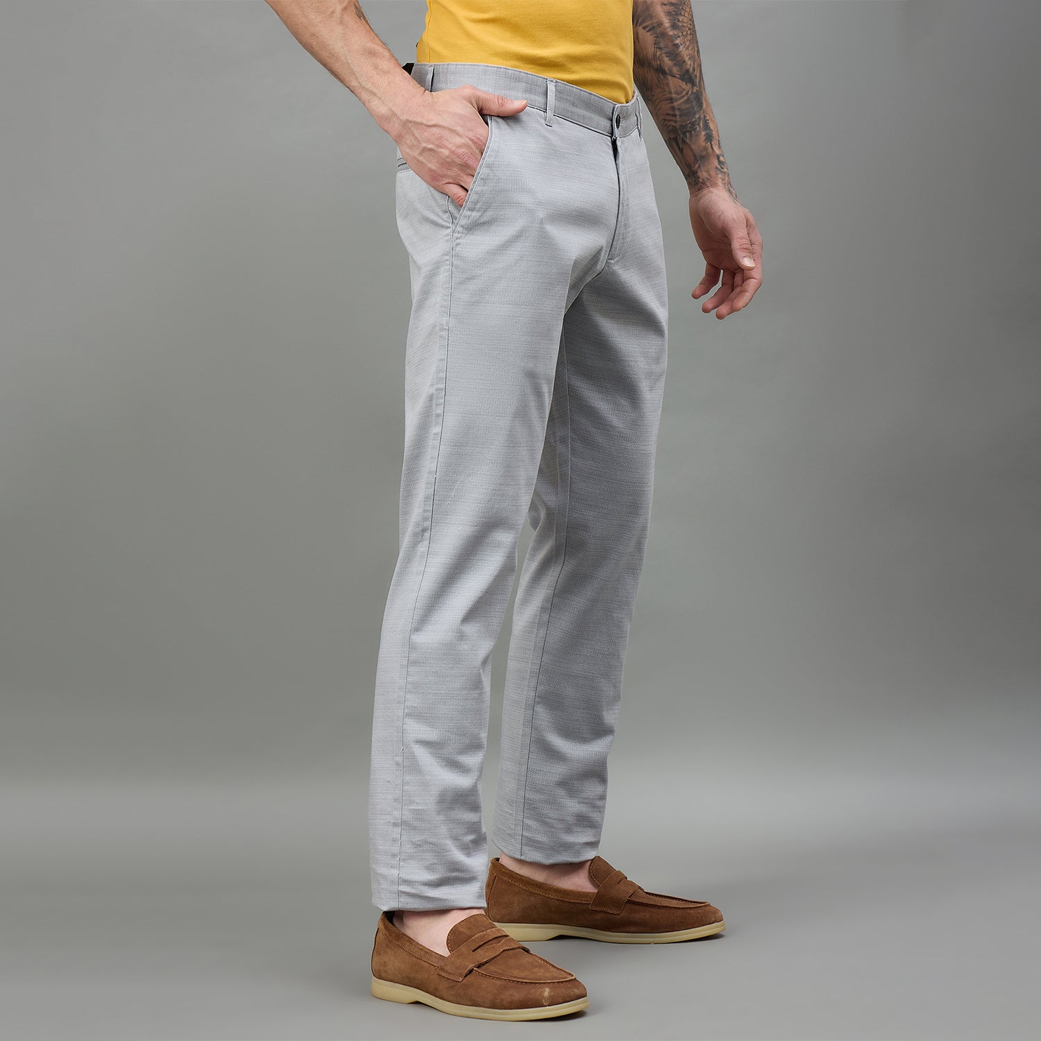 Duke Urban Men Flatfront Narrowfit Non-denim Casual Trouser (SDT4646)