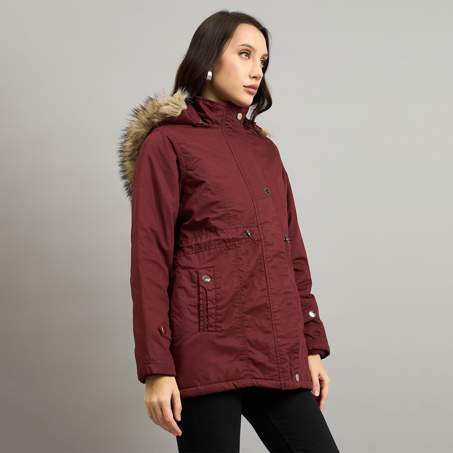 Duke Urban Women Short Style Hooded Bomber Jacket (SDZ4050R)