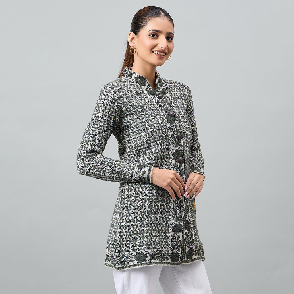 Duke Urban Women Full Sleeve Front Open Regular Cardigan (SDS1358)
