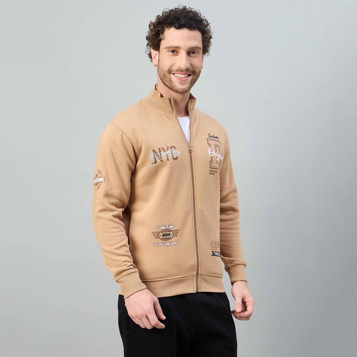 Duke Urban Men Full Zip Regular Sweathirt (LF6378)