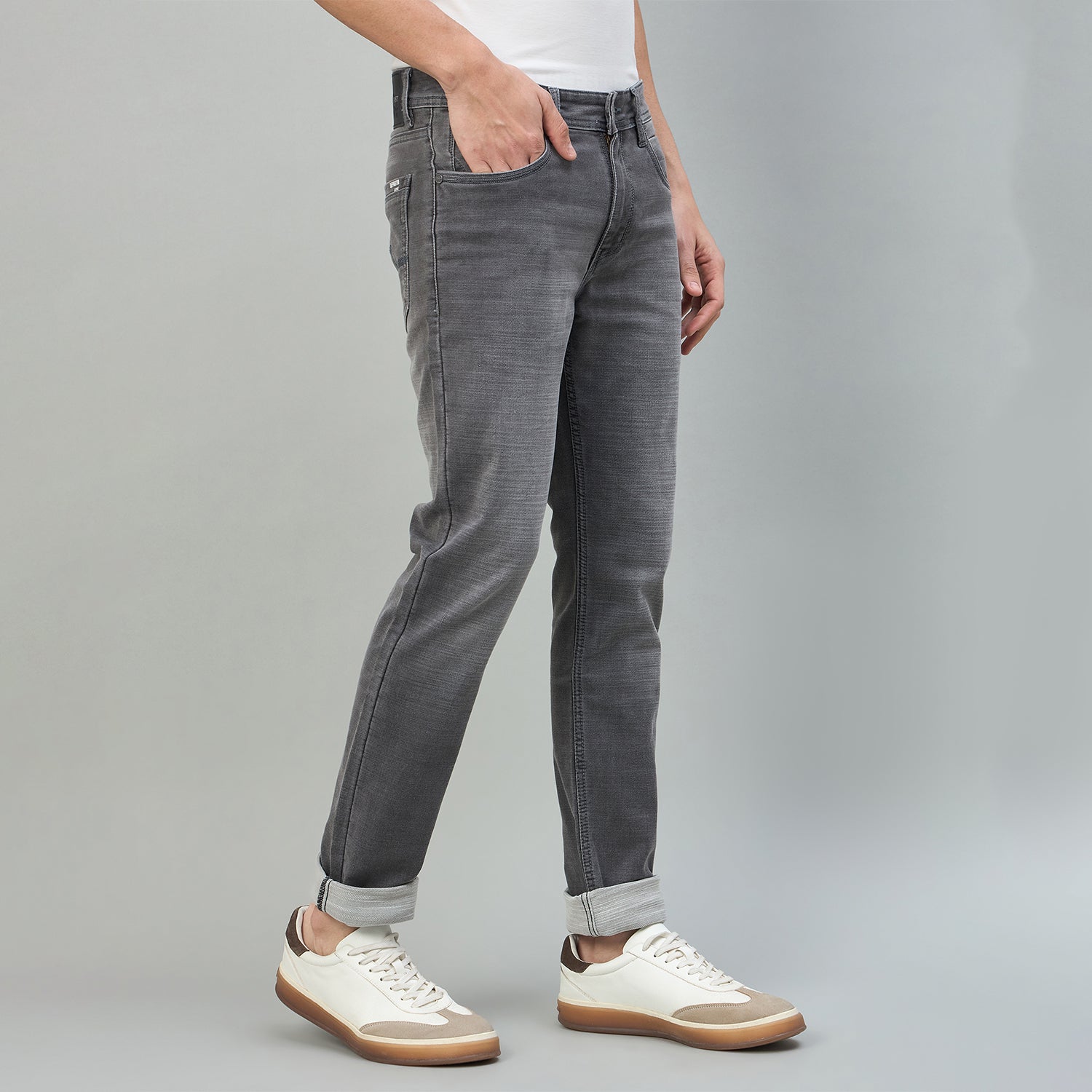 Duke Urban Men Narrow Bottom Mid-Rise Light Fade Stretchable Jeans (SDD5948N)