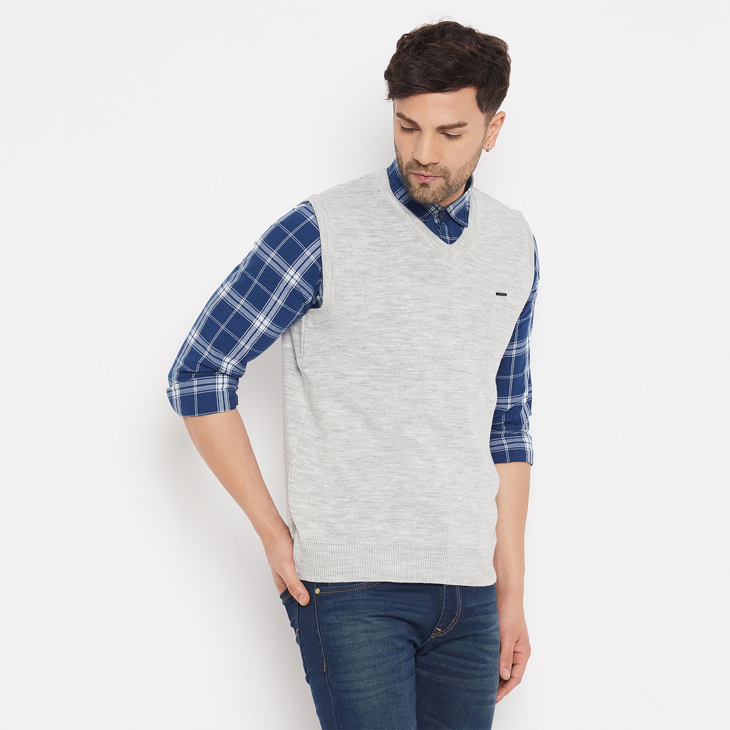 Duke Urban Men Sleeveless V-Neck Sweater (SDS5000)