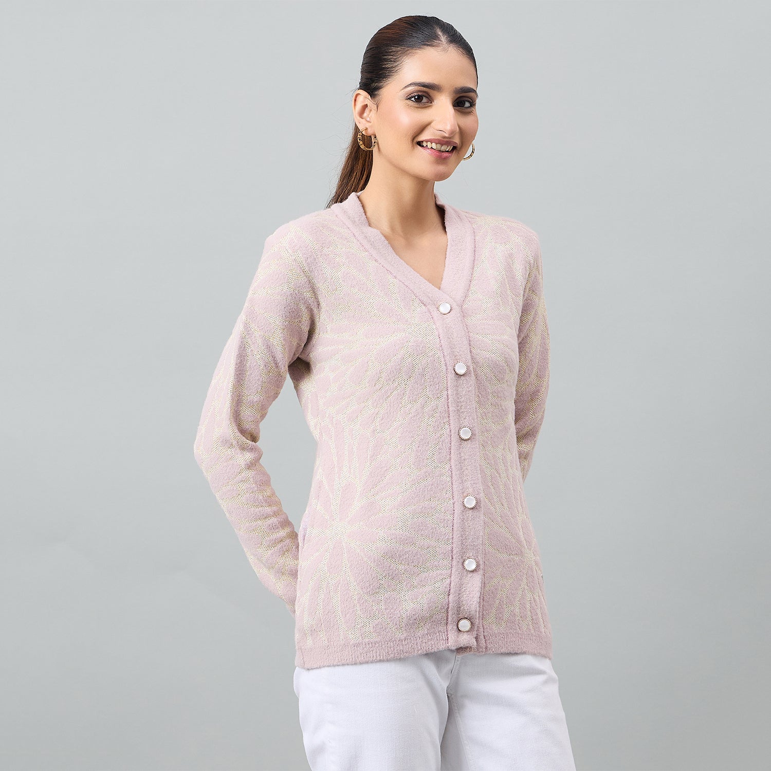 Duke Urban Women Full Sleeve Front Open Regular Cardigan (SDS1366)
