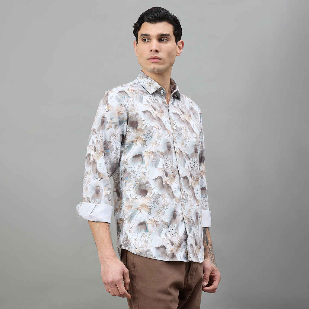 Duke Urban Men Floral Print Full Sleeve Regular Shirt (SDO9PRH)