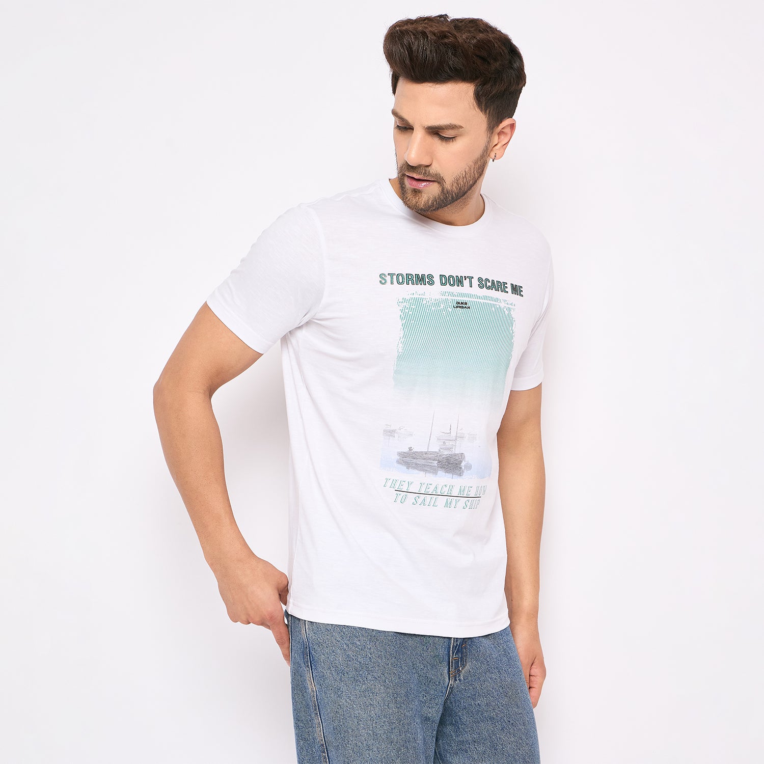 Duke Urban Men Half Sleeve Cotton T-shirt (LF7284)