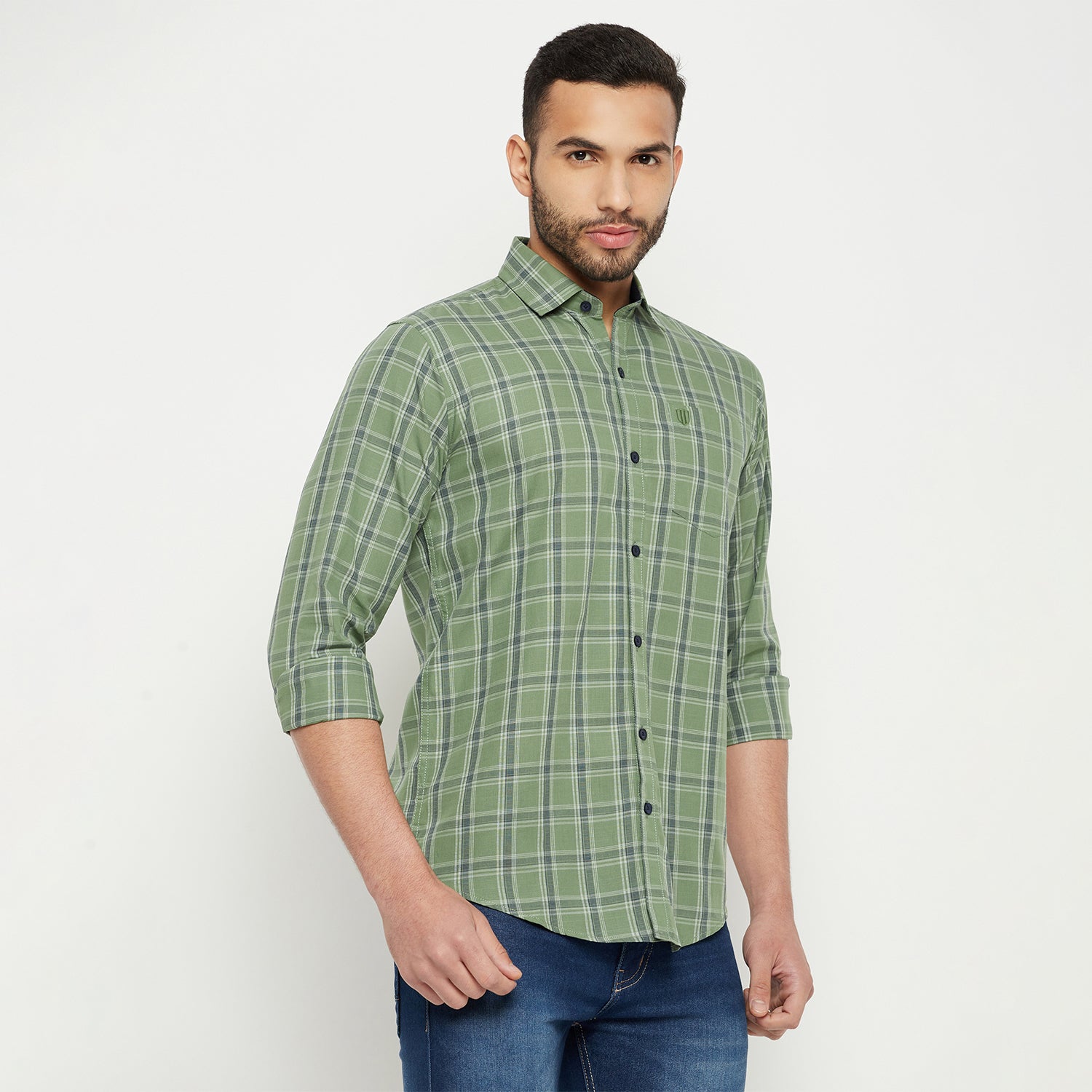 Duke Men Stardust Cotton Full Sleeve Shirt (SDO5KCK)