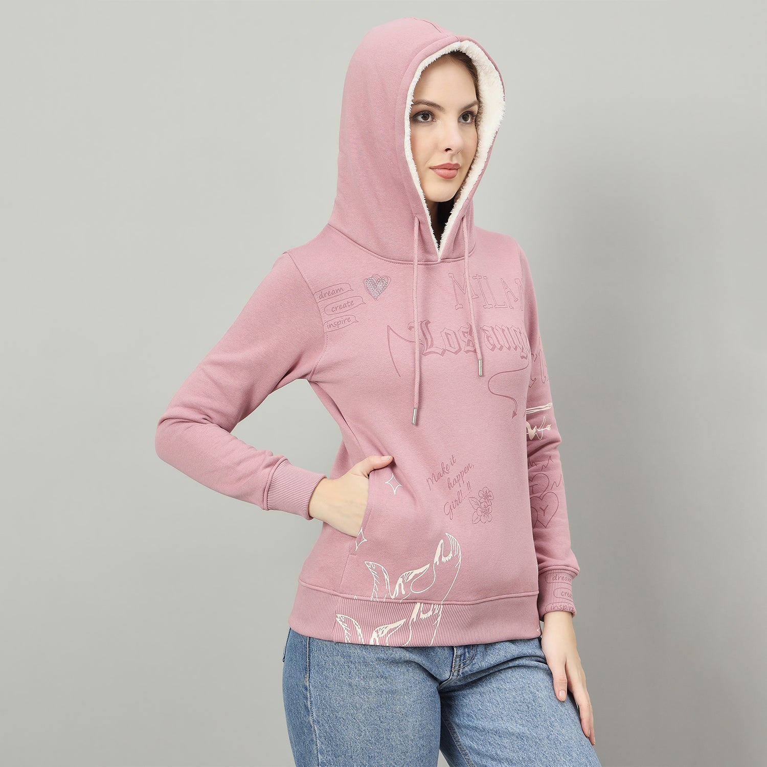 Duke Urban Women Hooded Regular Sweatshirt (LFX962)