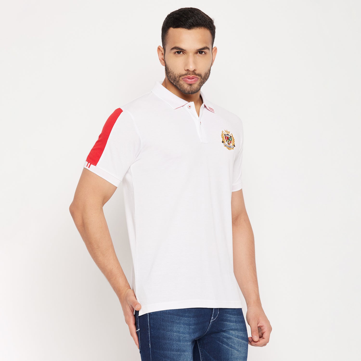 Duke Stardust Men Half Sleeve Polo Neck Cotton T-shirt (4007)