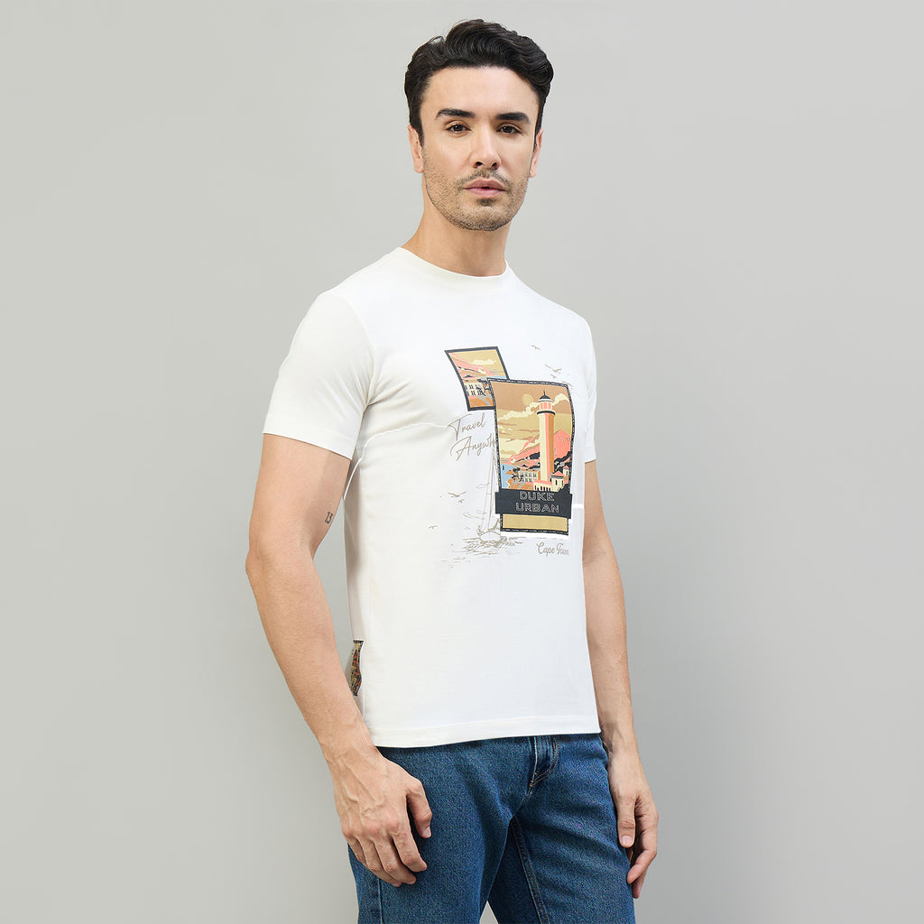 Duke Urban Men Round Neck Half Sleeve Slim T-Shirt (LF7526)