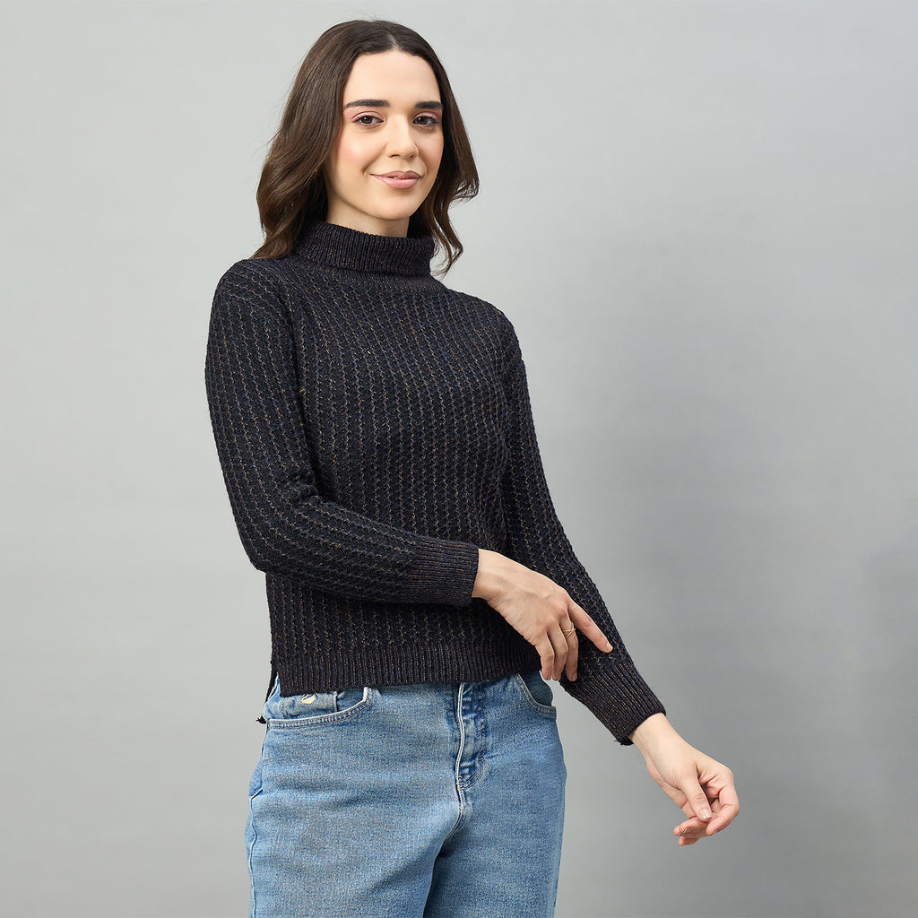 Duke Urban Women Full Sleeve Turtle Neck Sweater (SDS1241N)
