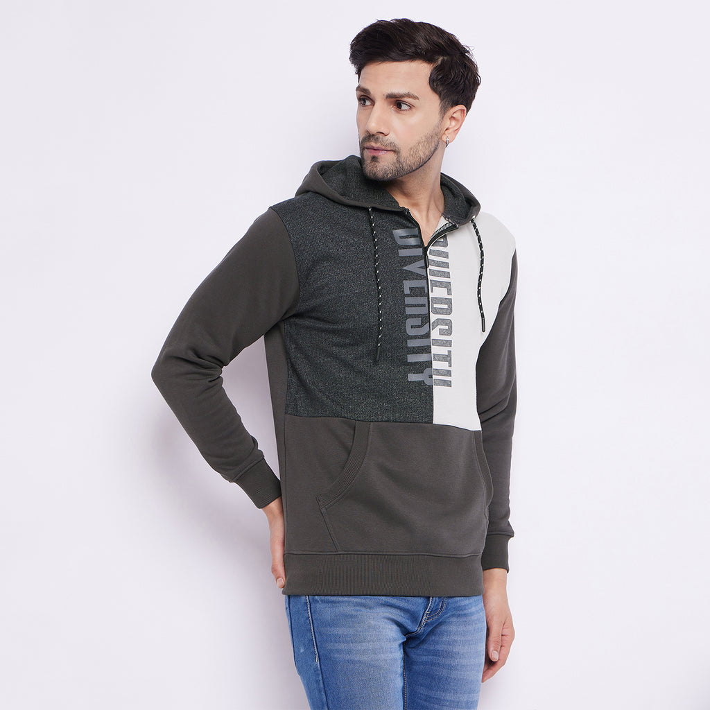 Duke Urban Men Half Zip Hooded Sweatshirt (LF6251)
