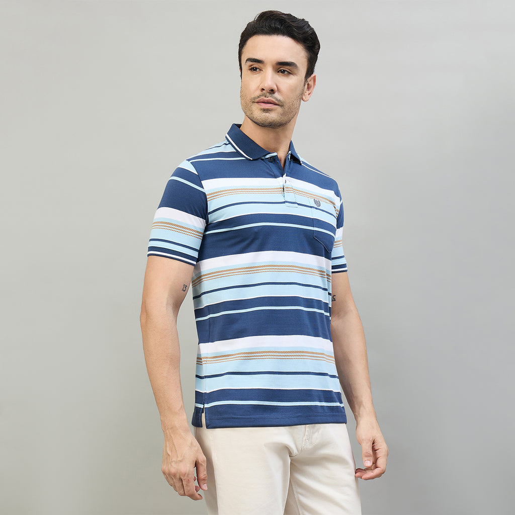 Duke Urban Men Half Sleeve Cotton Smart Fit Casual T-shirt (LF7968)