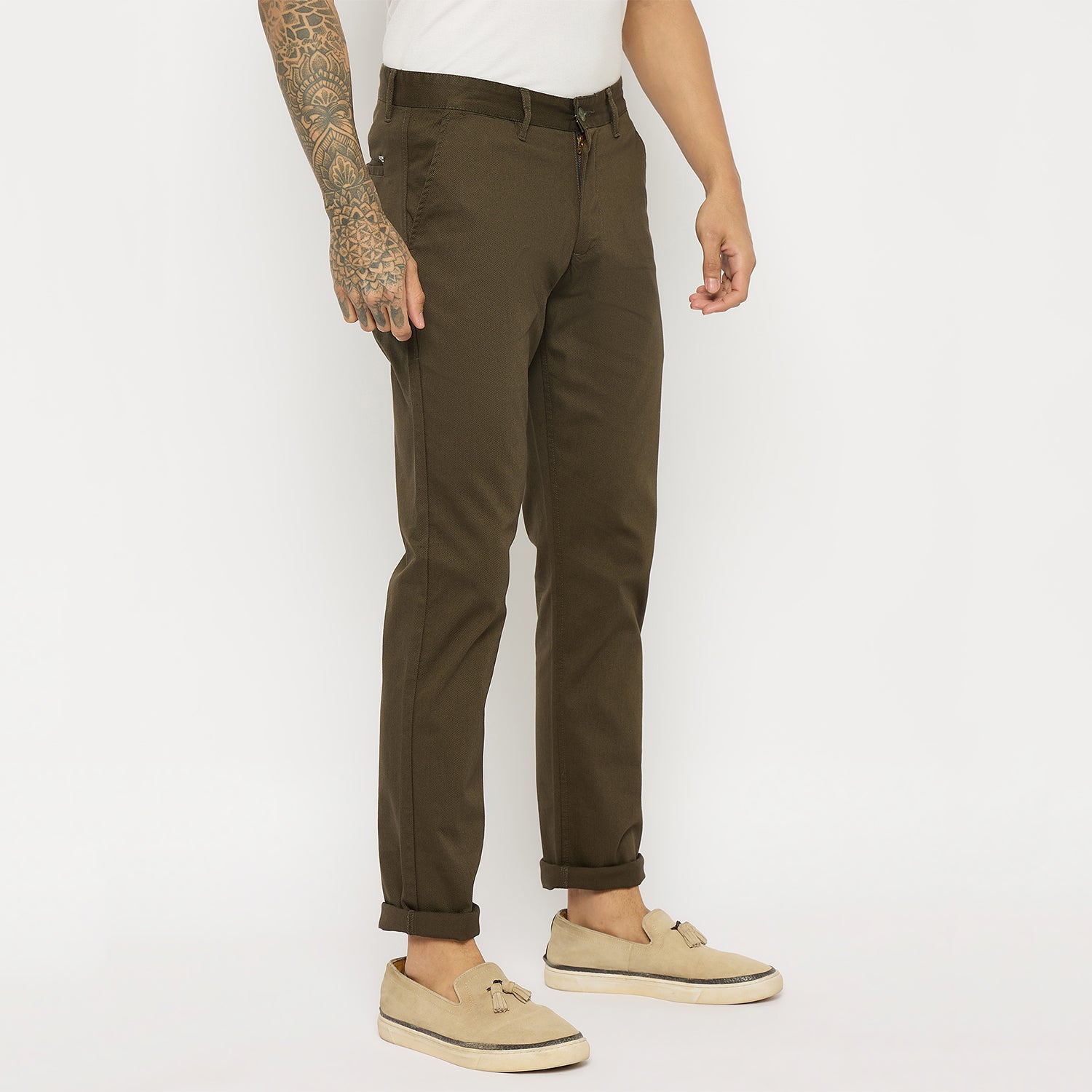 Duke Urban Men Expendable Waist Slim Fit Trousers (SDT4569)