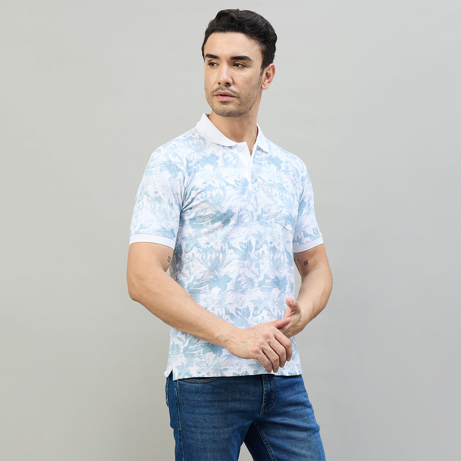 Duke Urban Men Half Sleeve Cotton Smart Fit Casual T-shirt (LF7980)