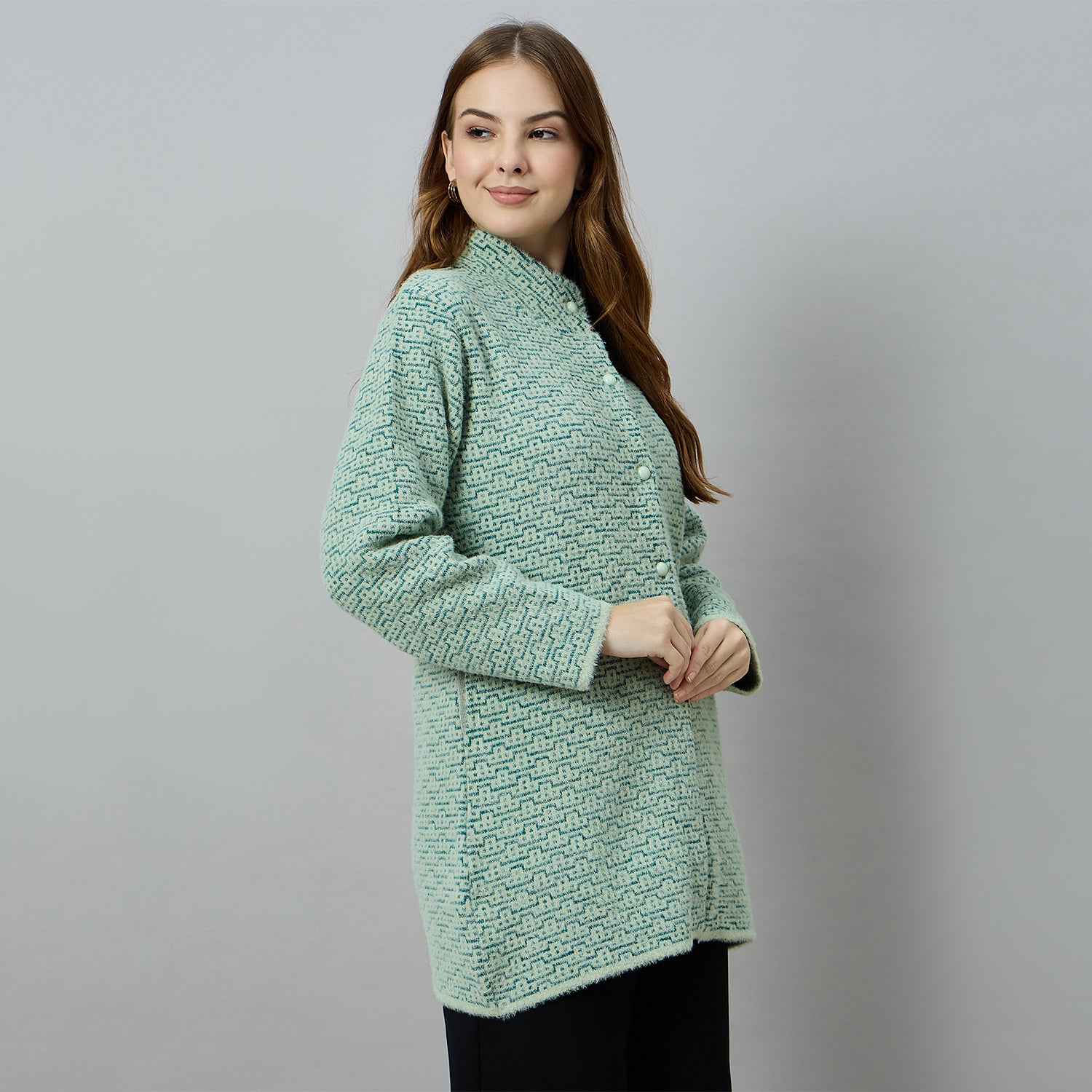 Duke Urban Women Long Coat Shortstyle Cardigan (ONSDS108)