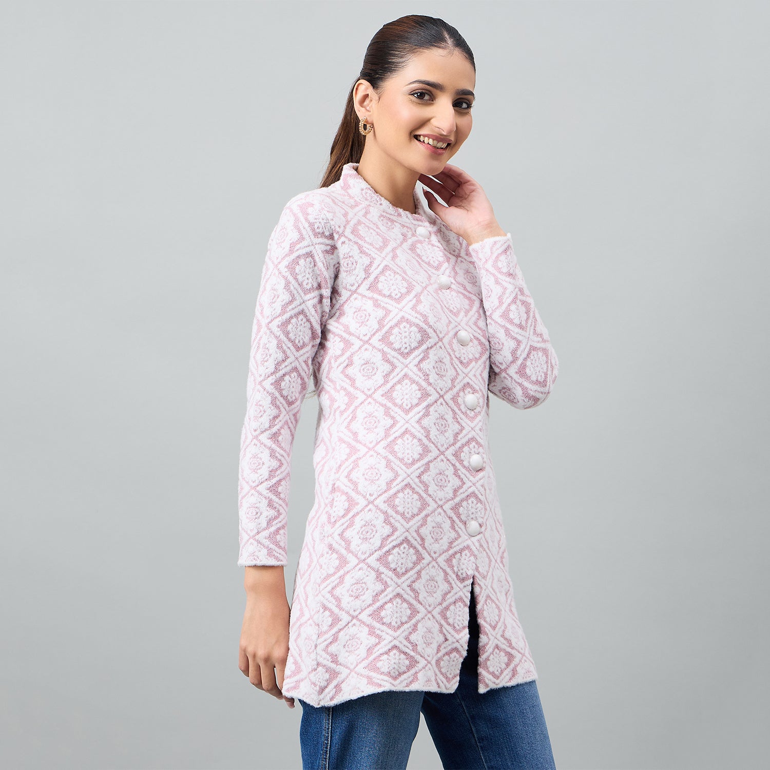 Duke Urban Women Full Sleeve Front Open Regular Cardigan (SDS1368)